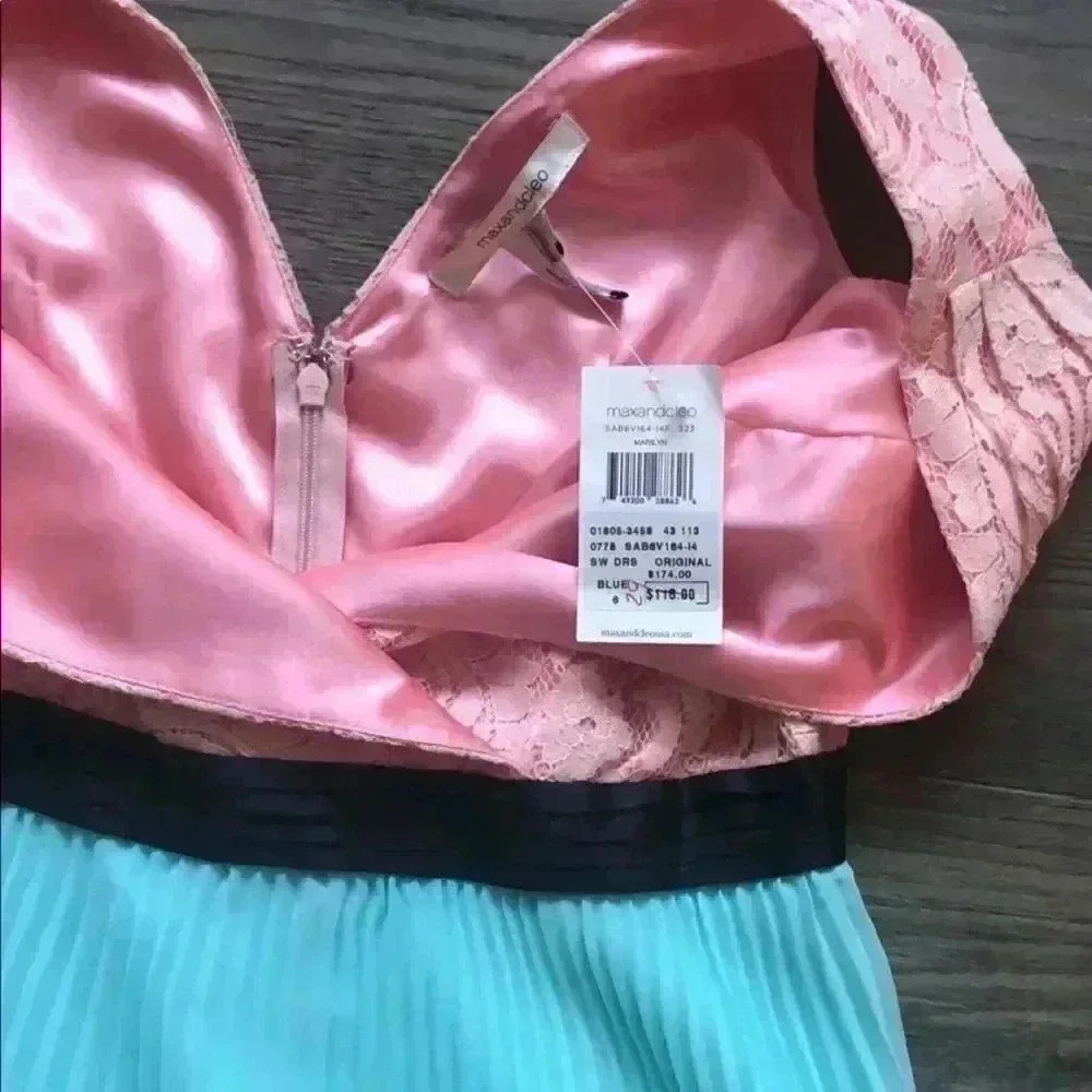 ✨🆕MAX and Cleo🆕✨ | Light pink and blue  formal accordion dress - Picture 3 of 5